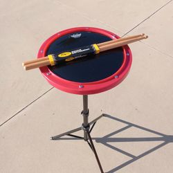 Practice Drum With Sticks And Stand