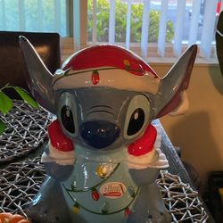 Stitch Christmas Cookie Jar 