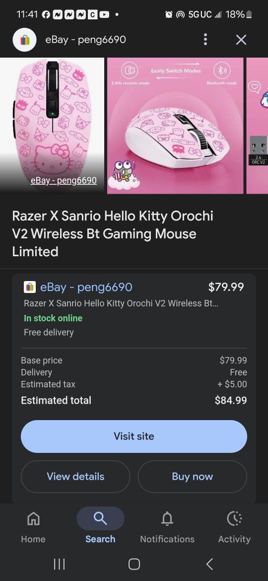 Hello Kitty Razor Gaming Mouse
