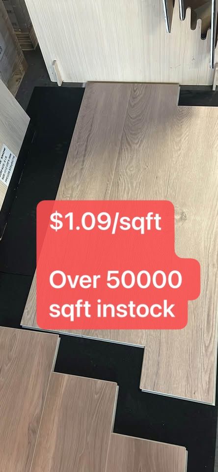 Waterproof Vinyl Flooring – 5.5mm Thick – $1.09/SQFT | HUGE STOCK!