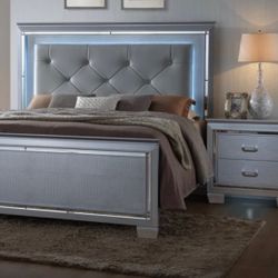 Queen Size Bed frame With Night Stand 
