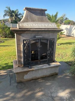 Out door gas fireplace