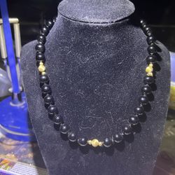 Fashion Necklace, Red Marble