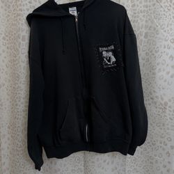 black alternative/punk zip up hoodie