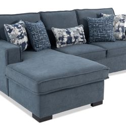Sectional Sofa w/ Pull-Out Bed + Storage