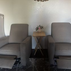 Two Single Recliner Couches