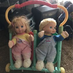 Too cute cheap twin dolls