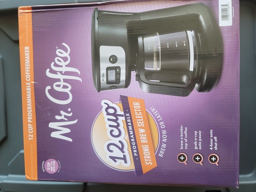 Brand NEW! Mr. COFFEE PROGRAMABLE COFFEE MAKER 12 CUP
