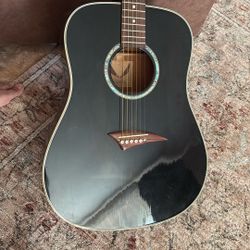Black Dean Acoustic Guitar 