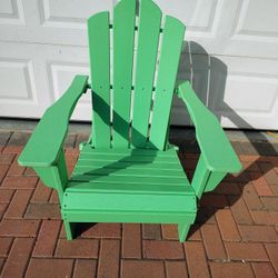 HDPE Classic Light Green Folding Plastic Adirondack Chair 