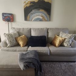 Sofa with ottoman 