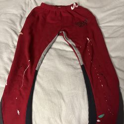 Red Gallery dept flare sweats
