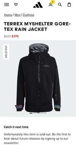 Adidas Terrex Myshelter Gore-Tex GTX Rain Coat Jacket Men's Adidas Terrex Myshelter Gore-Tex GTX Rain Coat Jacket Men's