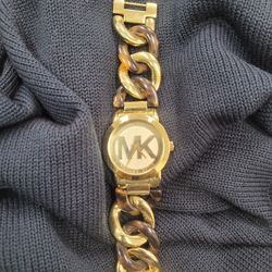 Michael Kors Gold And Brown Watch 