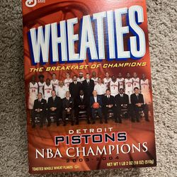Detroit Pistons 2003 To 2004 Nba Champions Wheaties Box New Unopened Fully Sealed