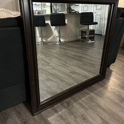 Large Mirror Modern Wood Framed