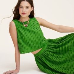 Women's Eyelet Shell Tank Top - kate spade new york x Target Green L