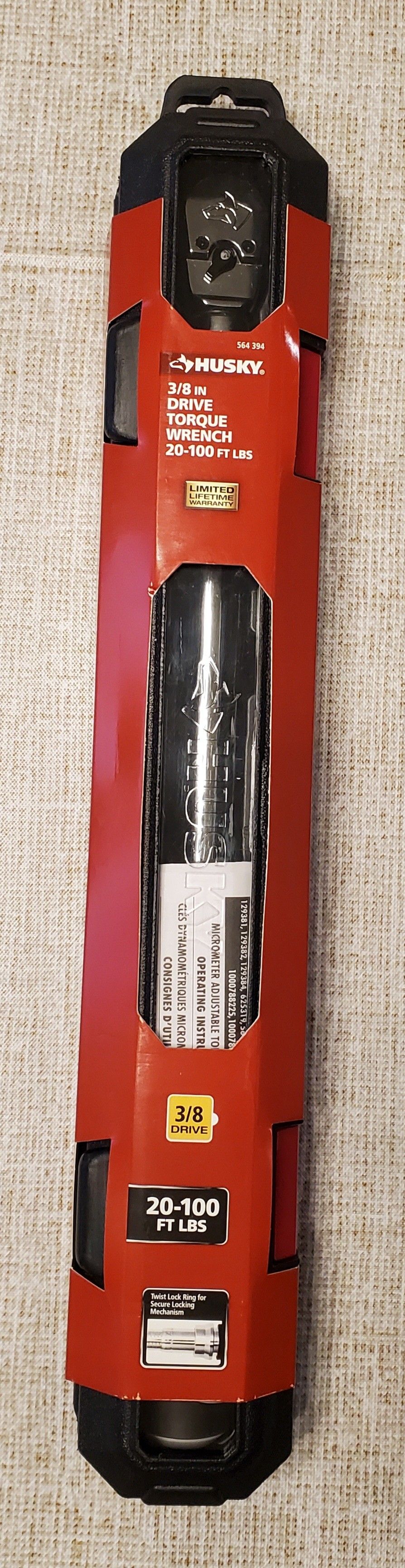 Husky 20 ft. /lbs. to 100 ft. /lbs. 3/8 in. Drive Torque Wrench