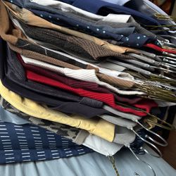 Huge Lot Of Men’s Dress Shirts, Polo’s, & Sweaters 