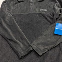 Columbia Steens Mountain Gray Fleece 1/2 Zip Pullover Jacket Mens Size Small