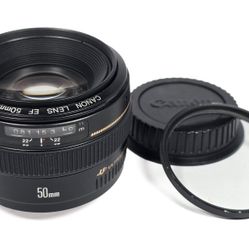 Canon 50mm f/1.4 Ultrasonic EF Fast Prime AF Lens for DSLR & SLR Cameras - Works