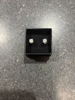 6 mm 1 carrot moissanite earrings