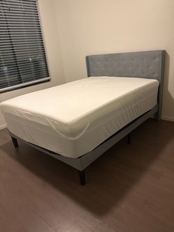 Queen size mattress and bed frame