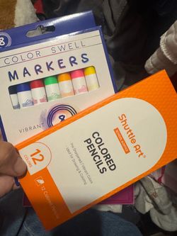 Color Swell Markers & Shuttle Art Colored Pencils Bundle