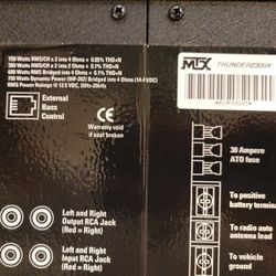 Car Amplifier - MTX THUNDER 2300X