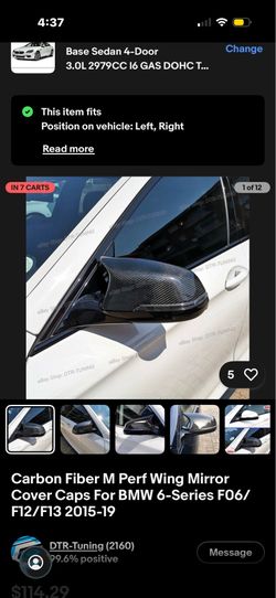 Carbon fiber mirror caps