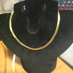 20 Inch Gold Plated Herringbone Chain 2mm
