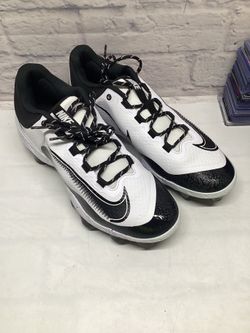 Nike Alpha Huarache Elite 4 Low MCS White Black Baseball Cleat Mens Size 13