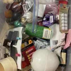 Large Box Of Craft Supplies