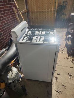 White 4-Burner Gas Range Stove