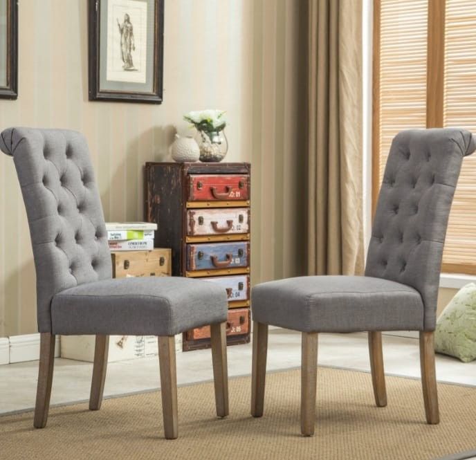 BRAND NEW
Roundhill Furniture Habit Solid Wood Tufted Parsons Dining Chair, Gray, Set of 2
Roundhill FurnitureModel: C161GY