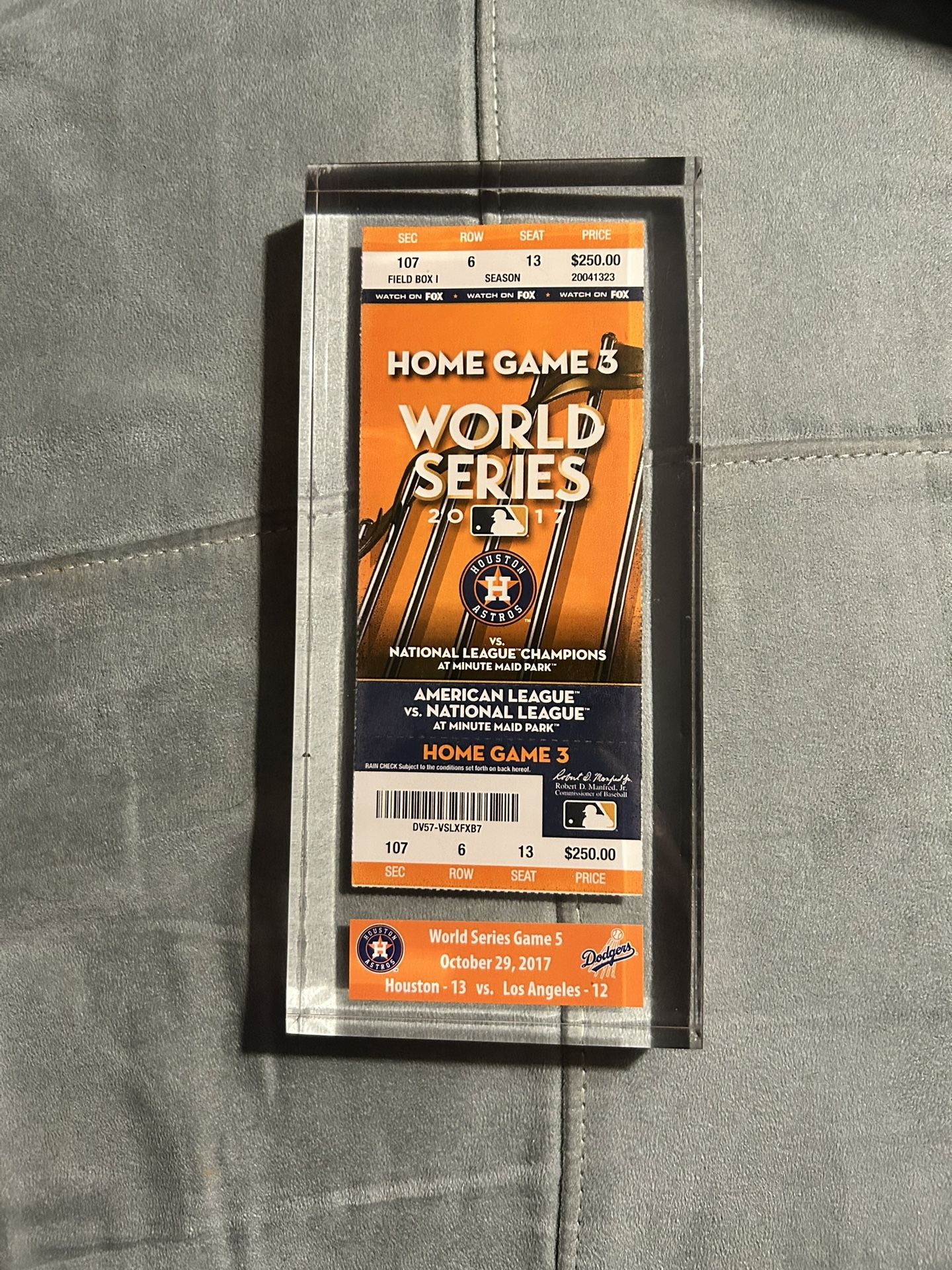 2017 World Series Ticket