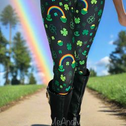 NEW Womens Rainbow Leggings Soft As Lularoe OS/TC