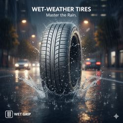 Master the Rain. ​Body: Hydroplaning is a thing of the past. Our advanced water-evacuation channels keep you glued to the road even in the heaviest do