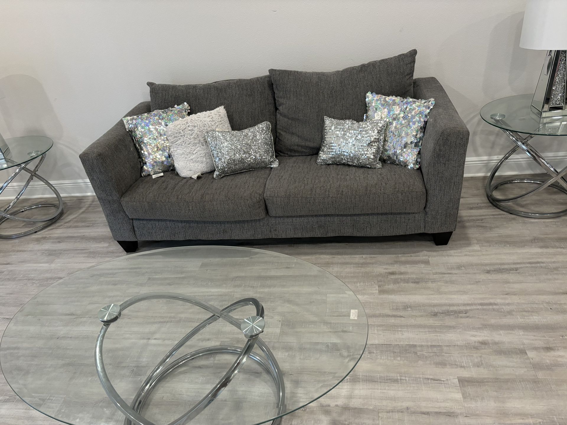 Gray 2 Piece Couch Set