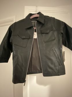Boys Size 4 Leather Jacket Kenneth Cole Reaction