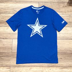 Nike Dallas Cowboys Cursive Playback Logo Tri Blend Throwback T Shirt Adult M