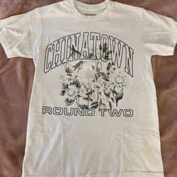 ChinaTown Market c Round Two UV Floral Tee Sz Small