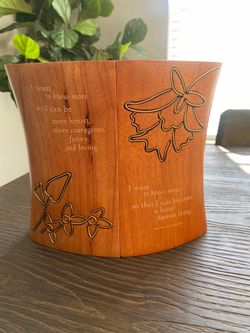 Wooden Block bookends with Maya Angelou Quotes