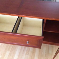 Cherry wood credenza cabinet