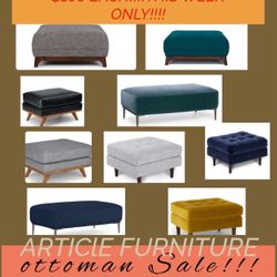 Article Furniture Ottoman SALE!!! *THIS WEEK ONLY**
