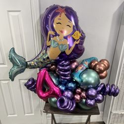Little Mermaid Balloon Bouquet 