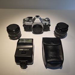 Canon AE1 And Lenses