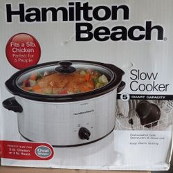 Hamilton Beach Slow Cooker 5 Quart Capacity 