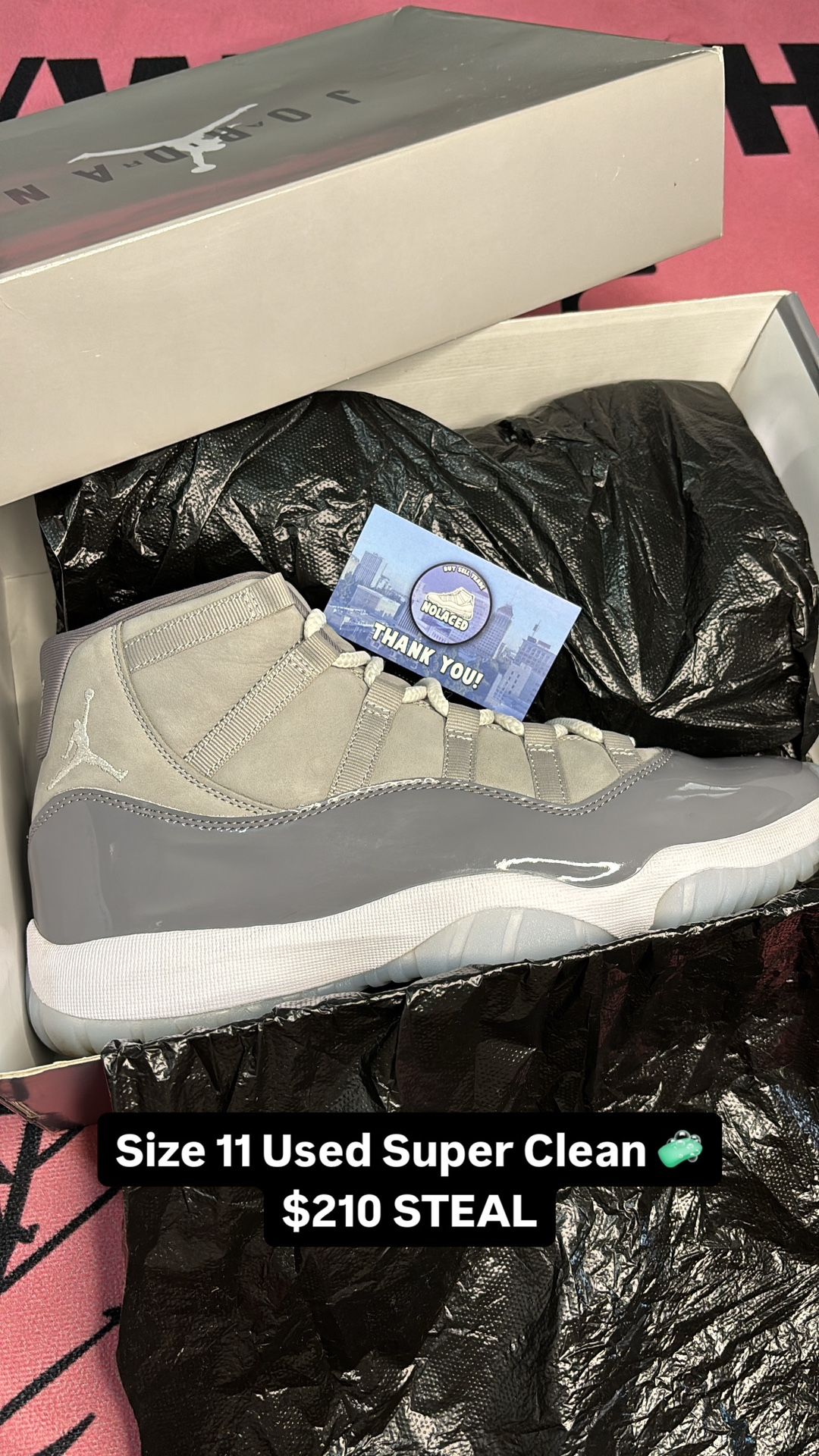 Jordan 11 Cool Grey Size 11