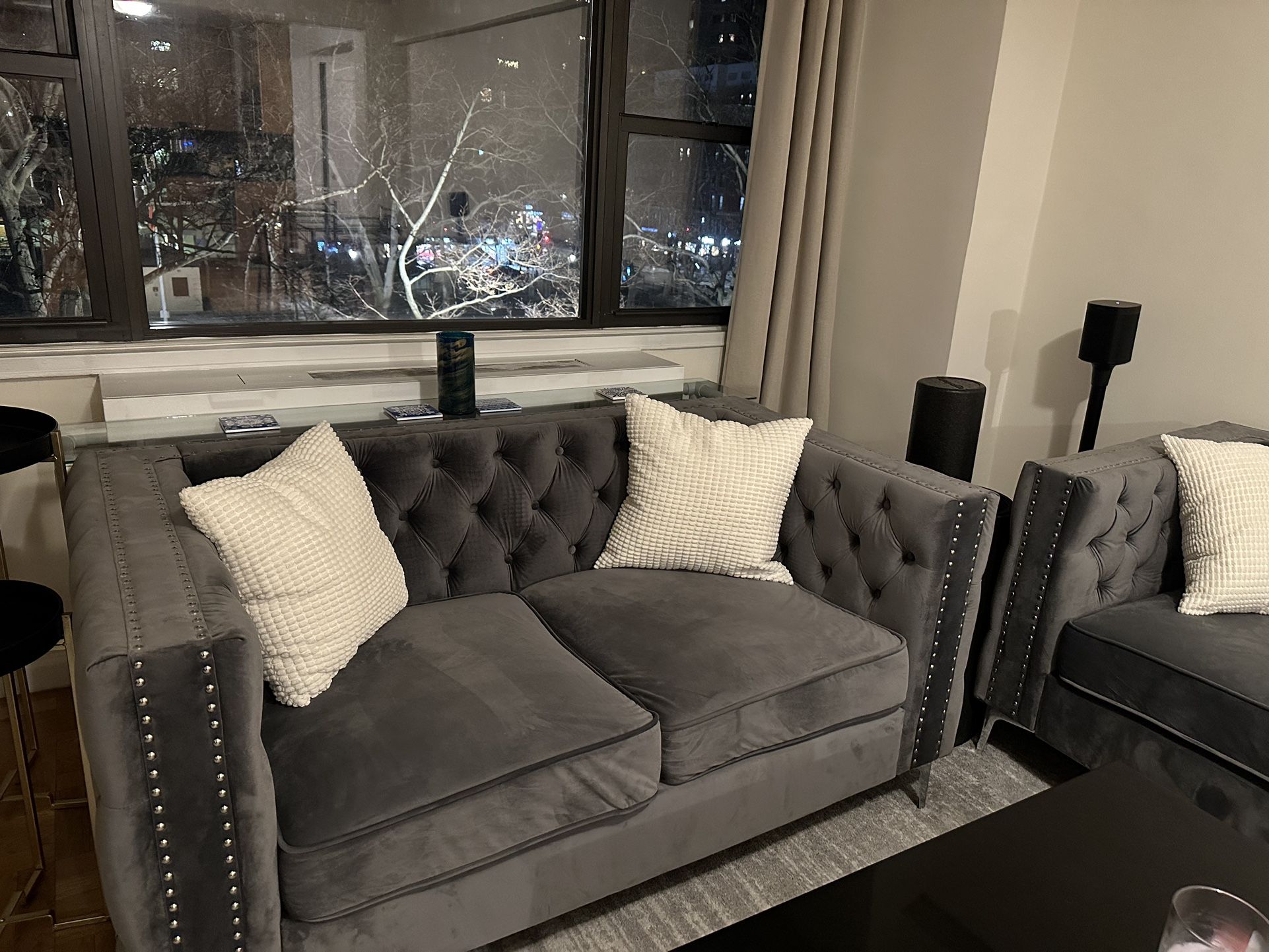 Grey Couch And Loveseat